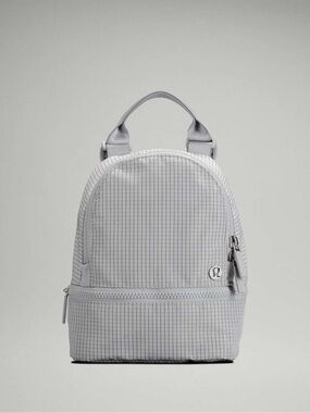 lululemon athletica Mini Backpack in light gray grid